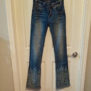 Women's Rock&Roll Denim Jeans Size 25x36 Mid Rise.